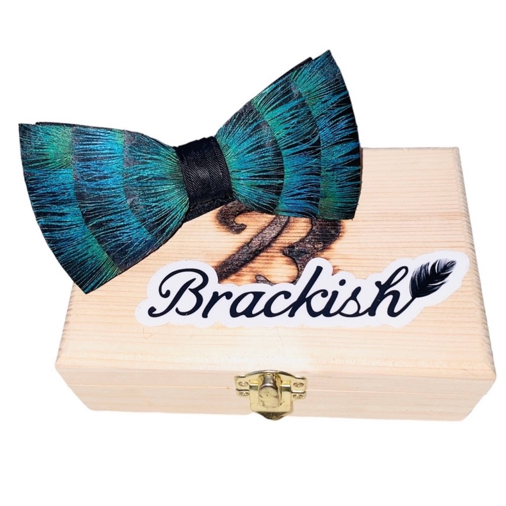 Brackish Peacock Bow tie